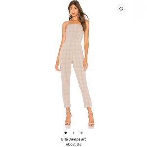 Revolve About Us Ella Plaid Jumpsuit